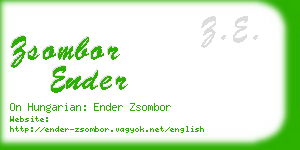 zsombor ender business card
